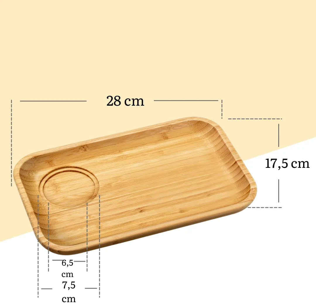 Wilmax Unterteller 28 × 17,5 cm Natur aus Bambus