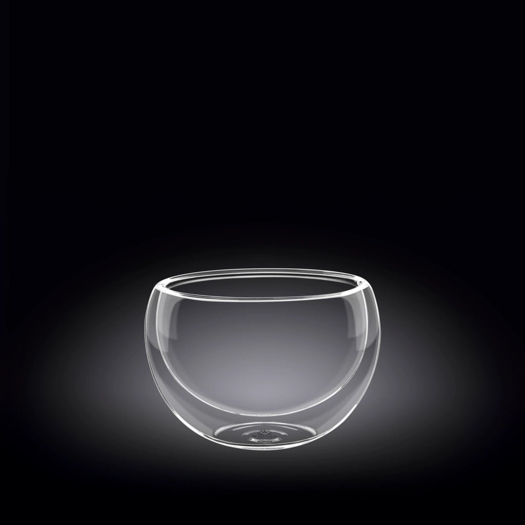 Wilmax Doppelwandige Glasschale 250 ml Transparent WL-888755/A