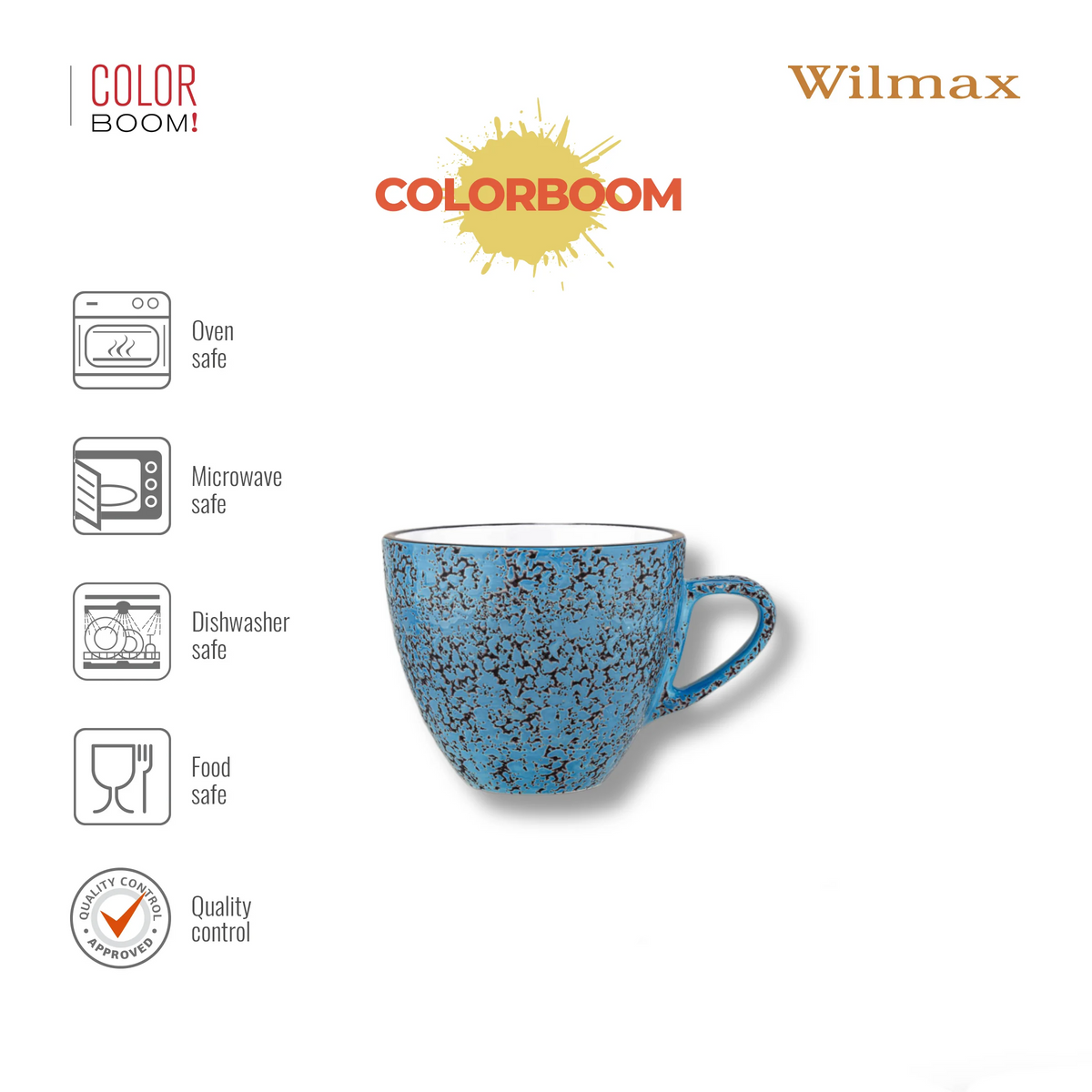 Wilmax Espressotasse 75 ml Blau aus Porzellan