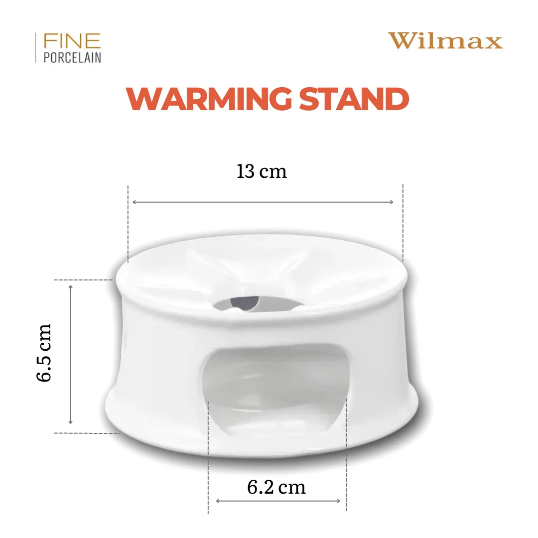Wilmax Stövchen 13 cm Weiß aus Porzellan