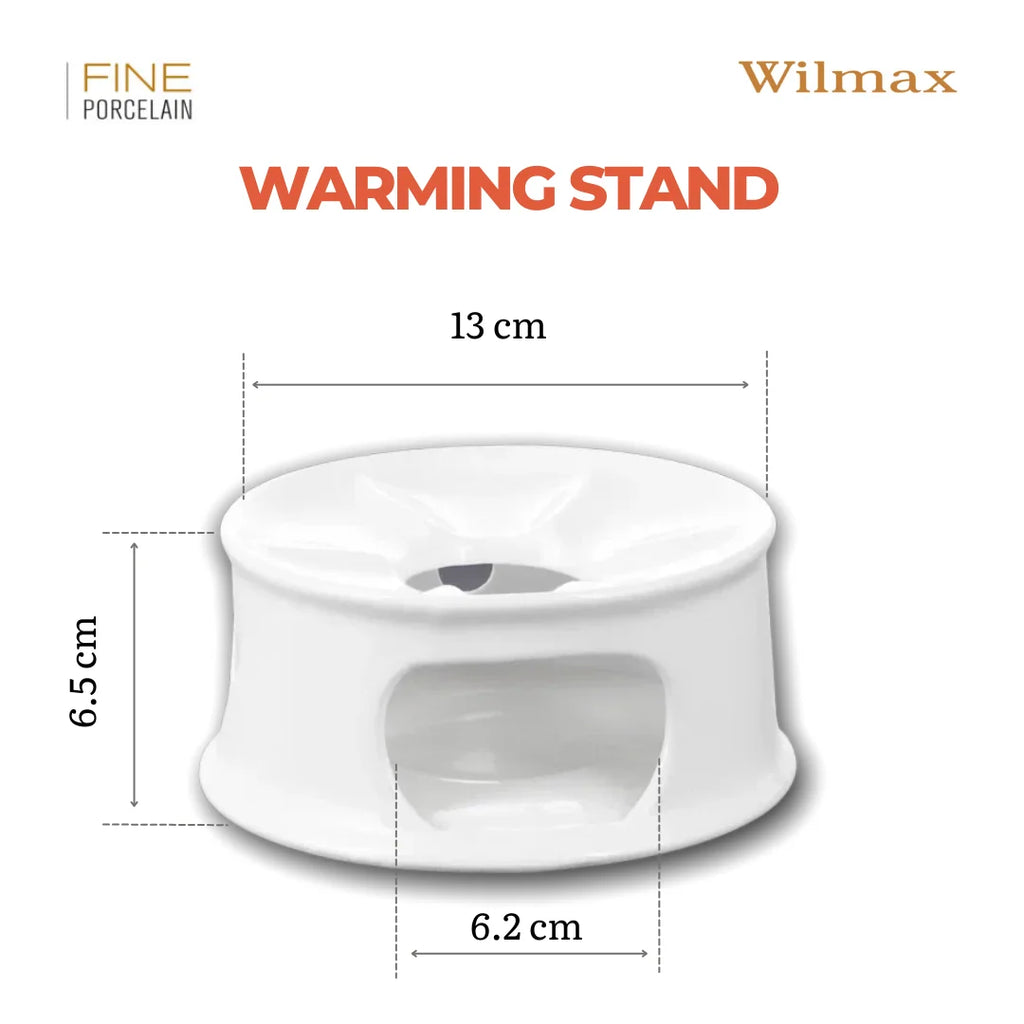Wilmax Stövchen 13 cm Weiß aus Porzellan