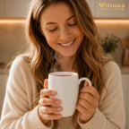 Wilmax Tasse 460 ml 6er-Set Weiß aus Porzellan