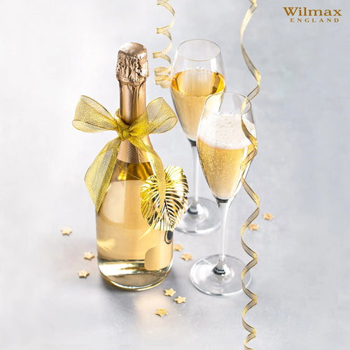 Wilmax Champagnerflöte 290 ml 2er-Set Transparent aus Wilmax Crystalline-Serie