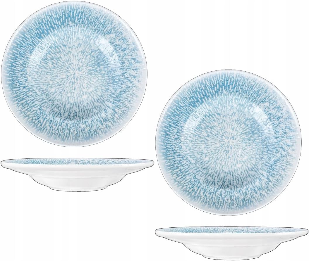 Wilmax Tiefer Teller 27 cm 400 ml 2er-Set Mehrfarbig aus Porzellan