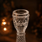 Wilmax Kerzenhalter 21 × 10 cm Transparent aus Glas