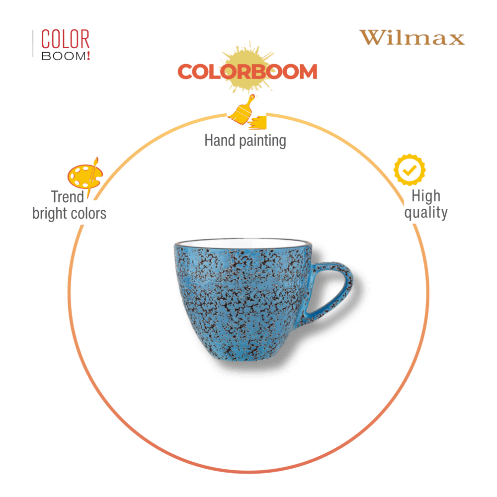 Wilmax Espressotasse 75 ml Blau aus Porzellan