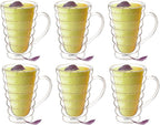 Wilmax Doppelwandiger Thermobecher 300 ml 6er-Set Transparent