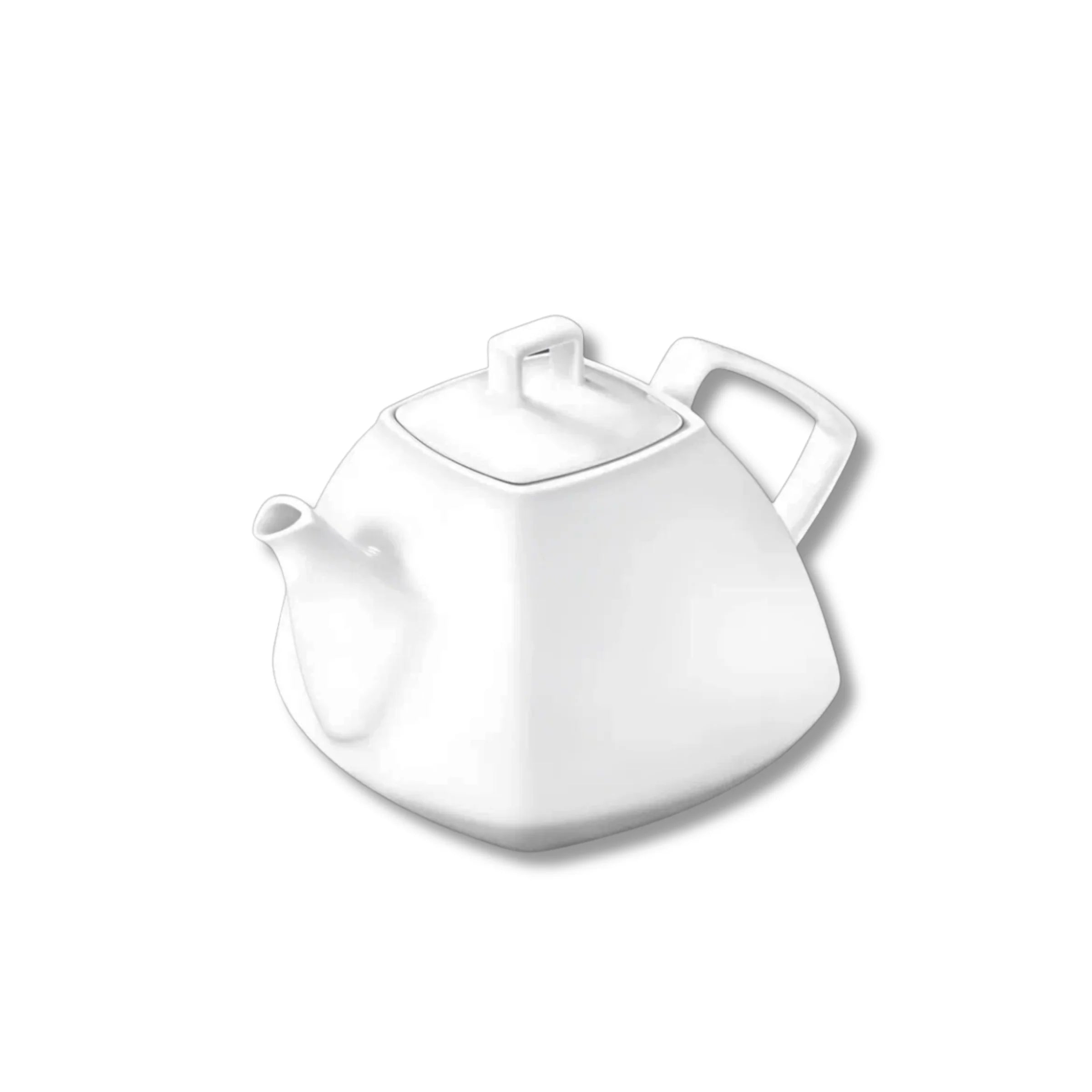 Wilmax Kaffee- und Teekanne mit integriertem Ausgusssieb 1050 ml Weiß aus Porzellan