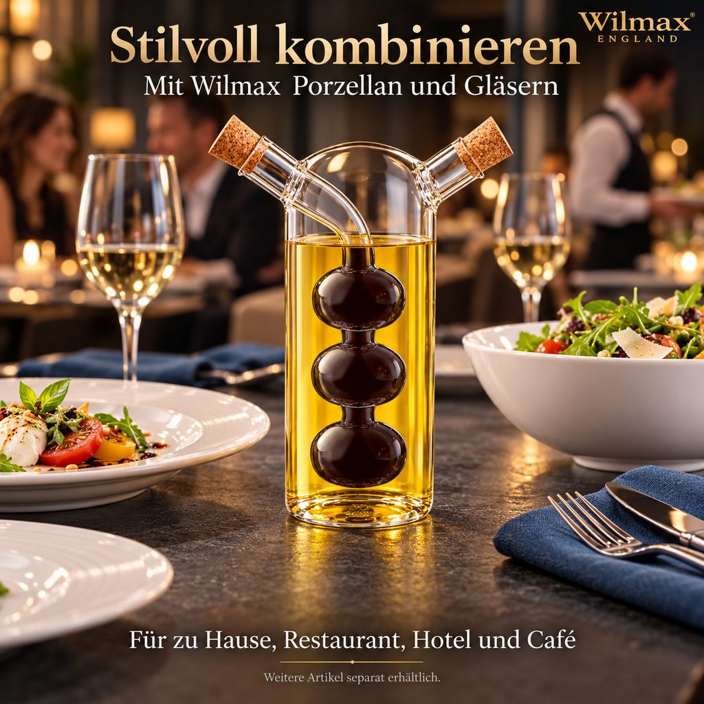 Wilmax Öl- und Essigflasche 300/60 ml Transparent aus Glas