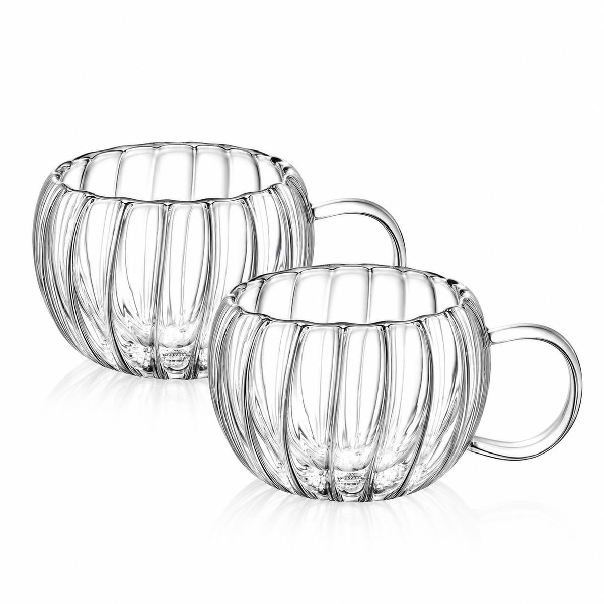Wilmax Doppelwandiger Thermobecher 300 ml 2er-Set Transparent