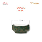 Wilmax Schale 400 ml 12,5 cm Grün aus Porzellan