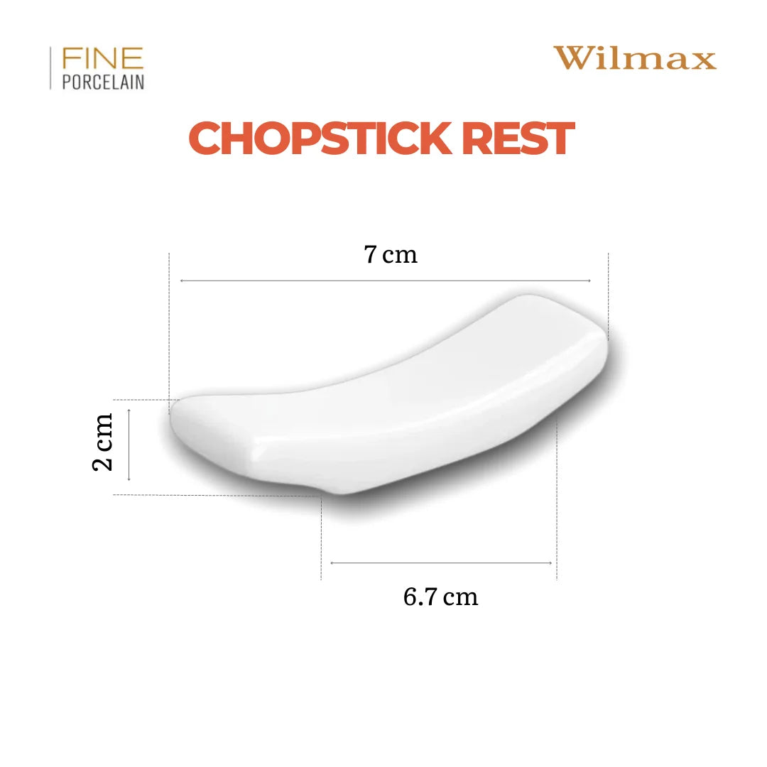 Wilmax Essstäbchenablage Weiß aus Porzellan