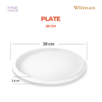 Wilmax Speiseteller 27 cm Weiß aus Porzellan