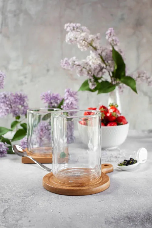 Wilmax Doppelwandiges Thermoglas 400 ml 6er-Set Transparent