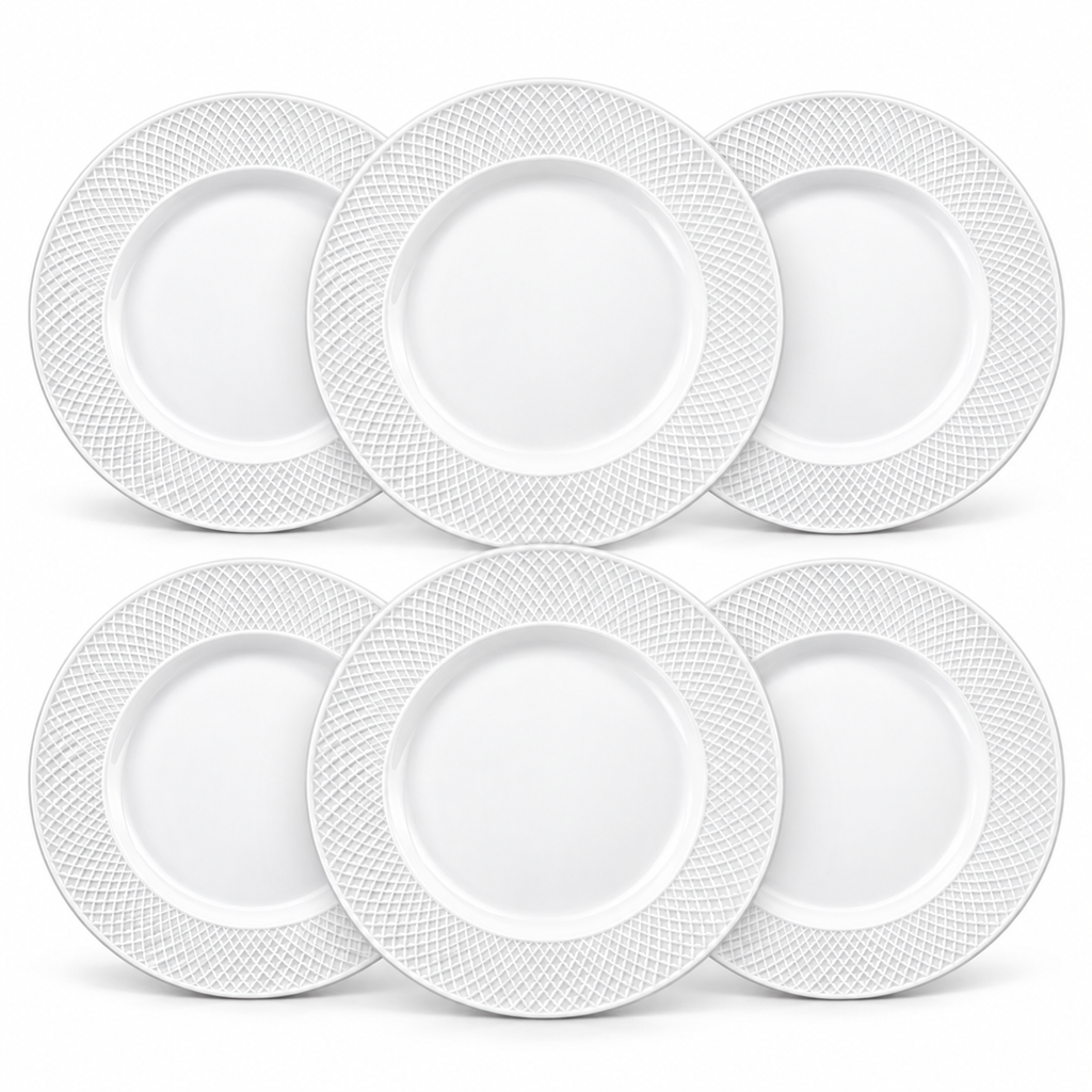 Wilmax Teller 18 cm 6er-Set Weiß aus Porzellan