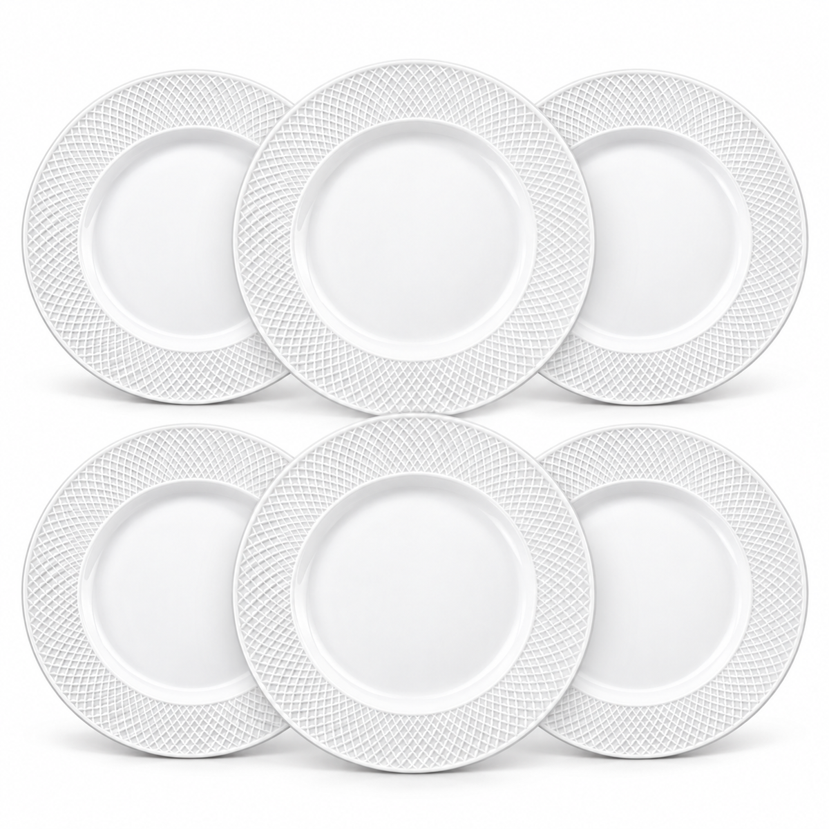 Wilmax Teller 18 cm 6er-Set Weiß aus Porzellan