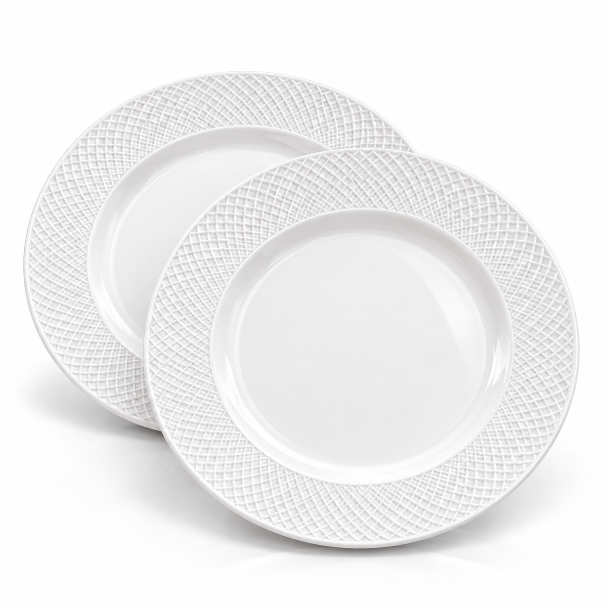 Wilmax Speiseteller 25,5 cm 2er-Set Weiß aus Porzellan