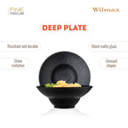 Wilmax Tiefer Teller SlateStone Schwarz 20 cm 800 ml Porzellan WL-661112/A