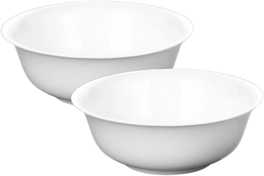 Wilmax Schale 1600 ml 20 cm 2er-Set Weiß aus Porzellan