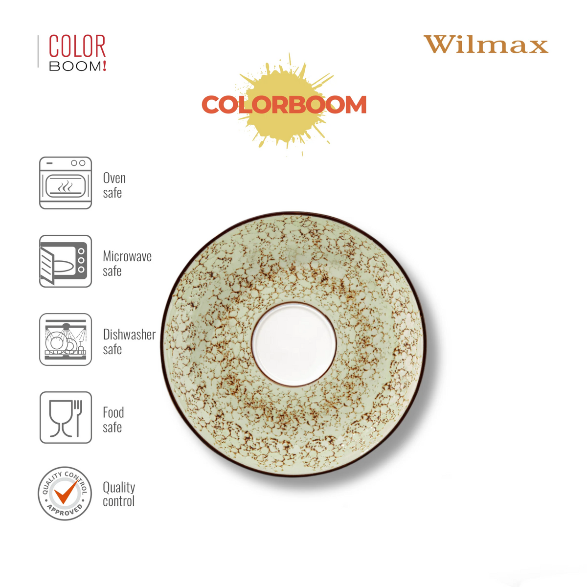 Wilmax Untertasse 15 cm Pistazie aus Porzellan