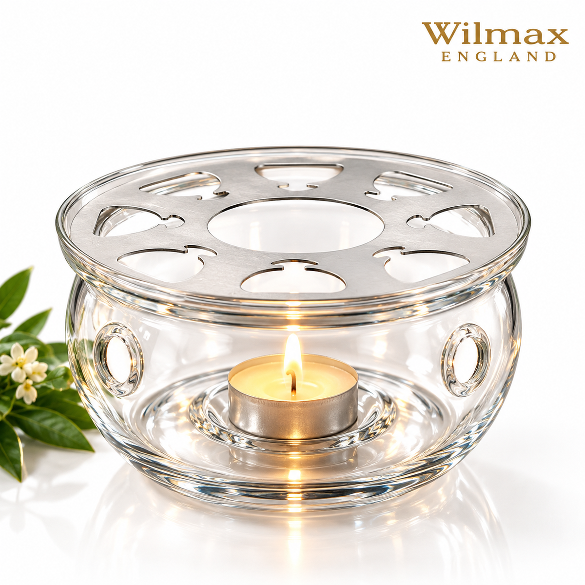 Wilmax Stövchen für Teekannen Transparent aus Glas