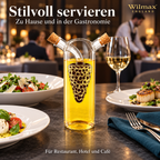 Wilmax Öl- und Essigflasche 250/50 ml Transparent aus Glas