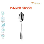Wilmax Esslöffel 21 cm 6er-Set Silber aus Edelstahl