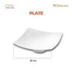 Wilmax Teller 26 cm Weiß aus Porzellan