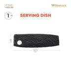 Wilmax Servierplatte 32,5 × 10 cm Schwarz aus Porzellan