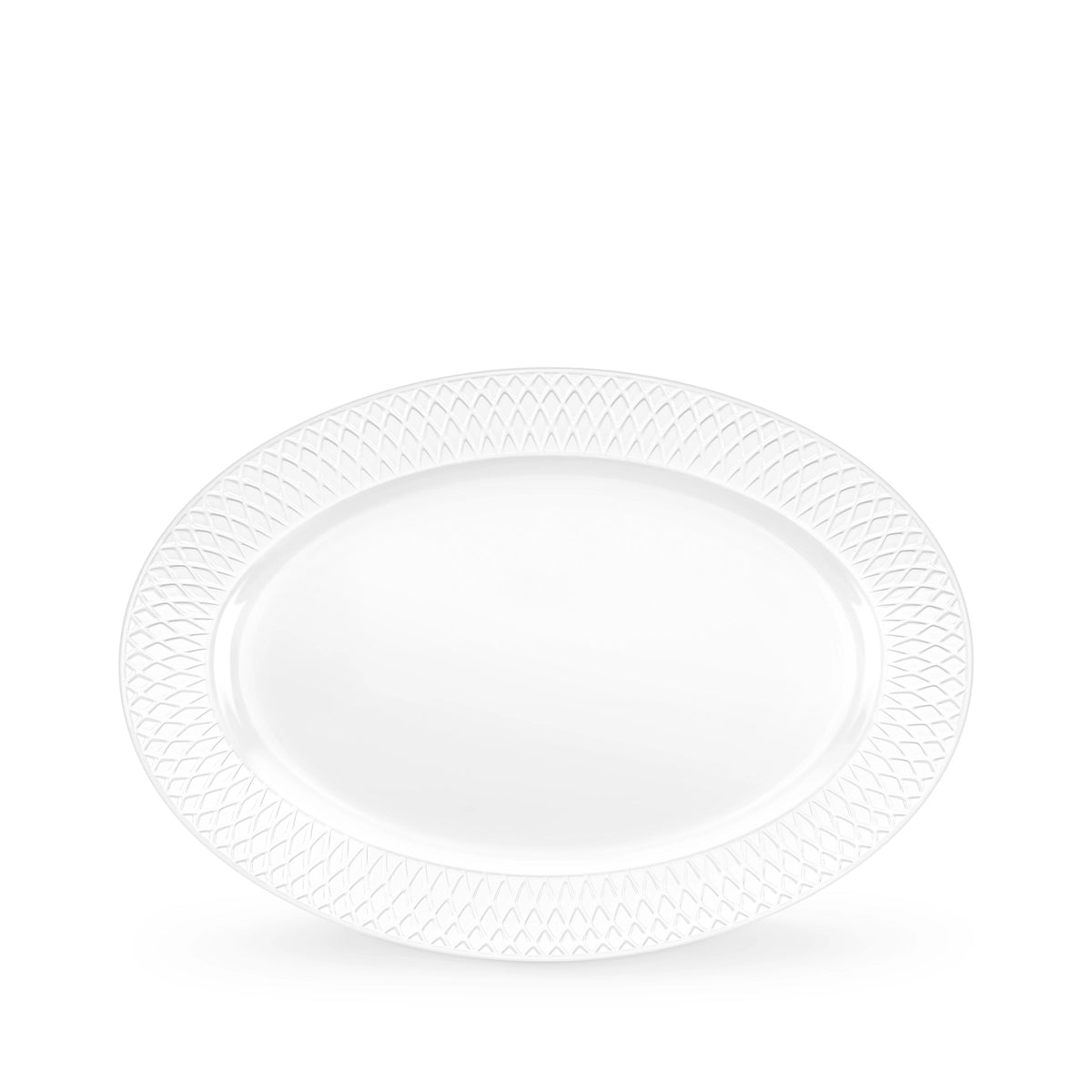 Wilmax Ovale Servierplatte 35 × 25 cm Weiß aus Porzellan