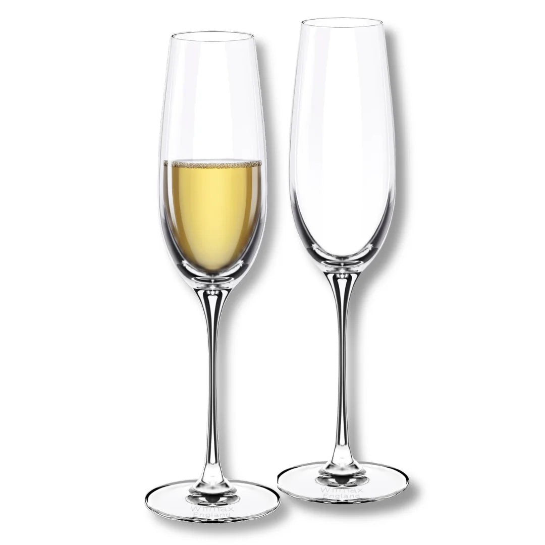 Wilmax Champagnerflöte 260 ml 2er-Set Transparent aus Wilmax Crystalline-Serie