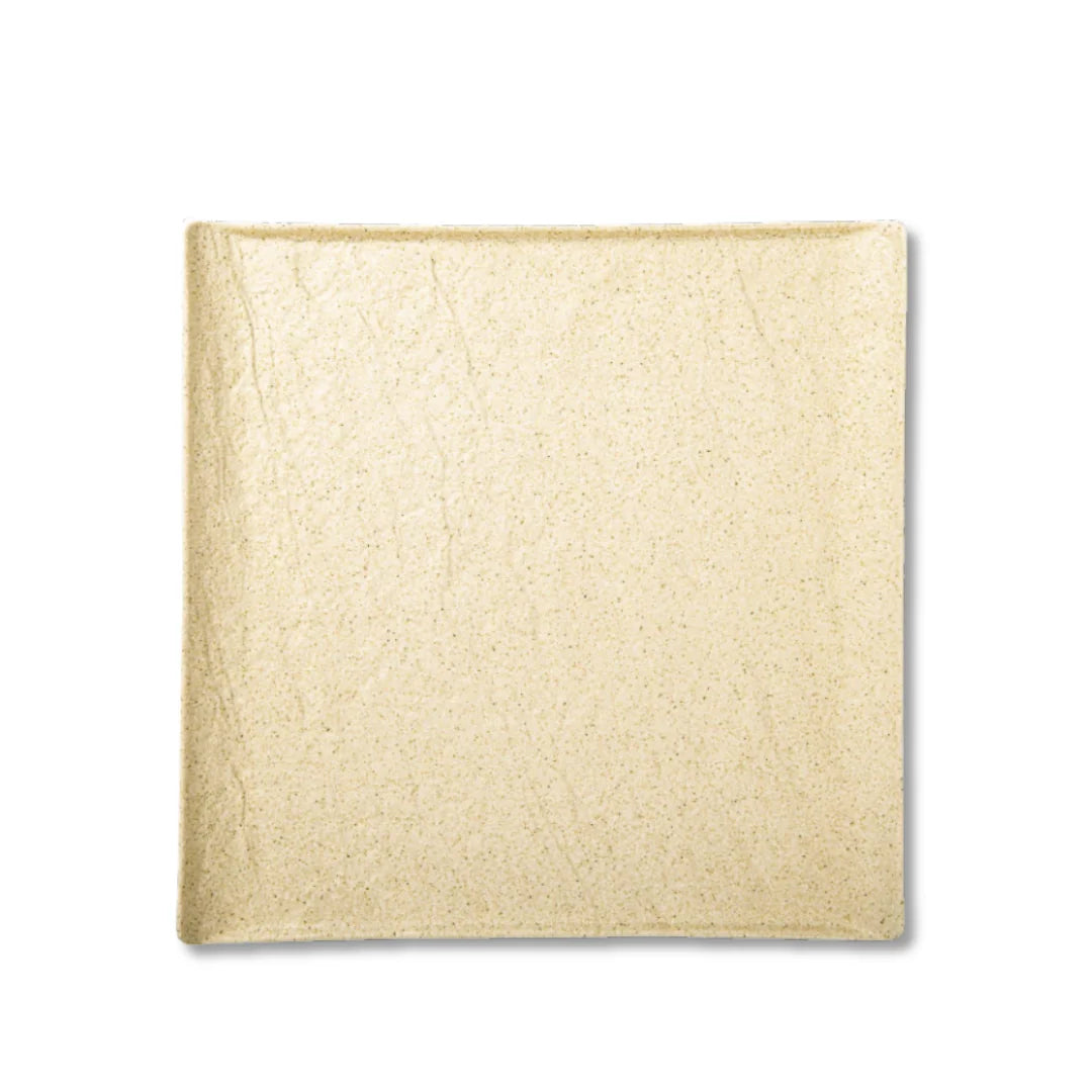 Wilmax Quadratischer Teller 21,5 × 21,5 cm Sand aus Porzellan