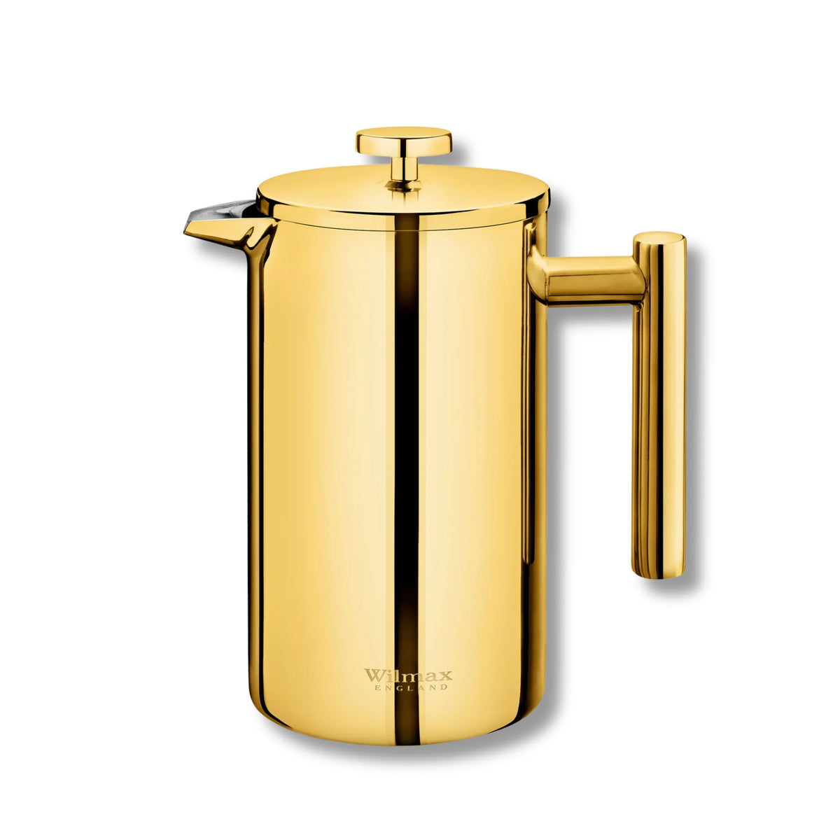 Wilmax Doppelwandige French Press 1000 ml Gold aus Edelstahl