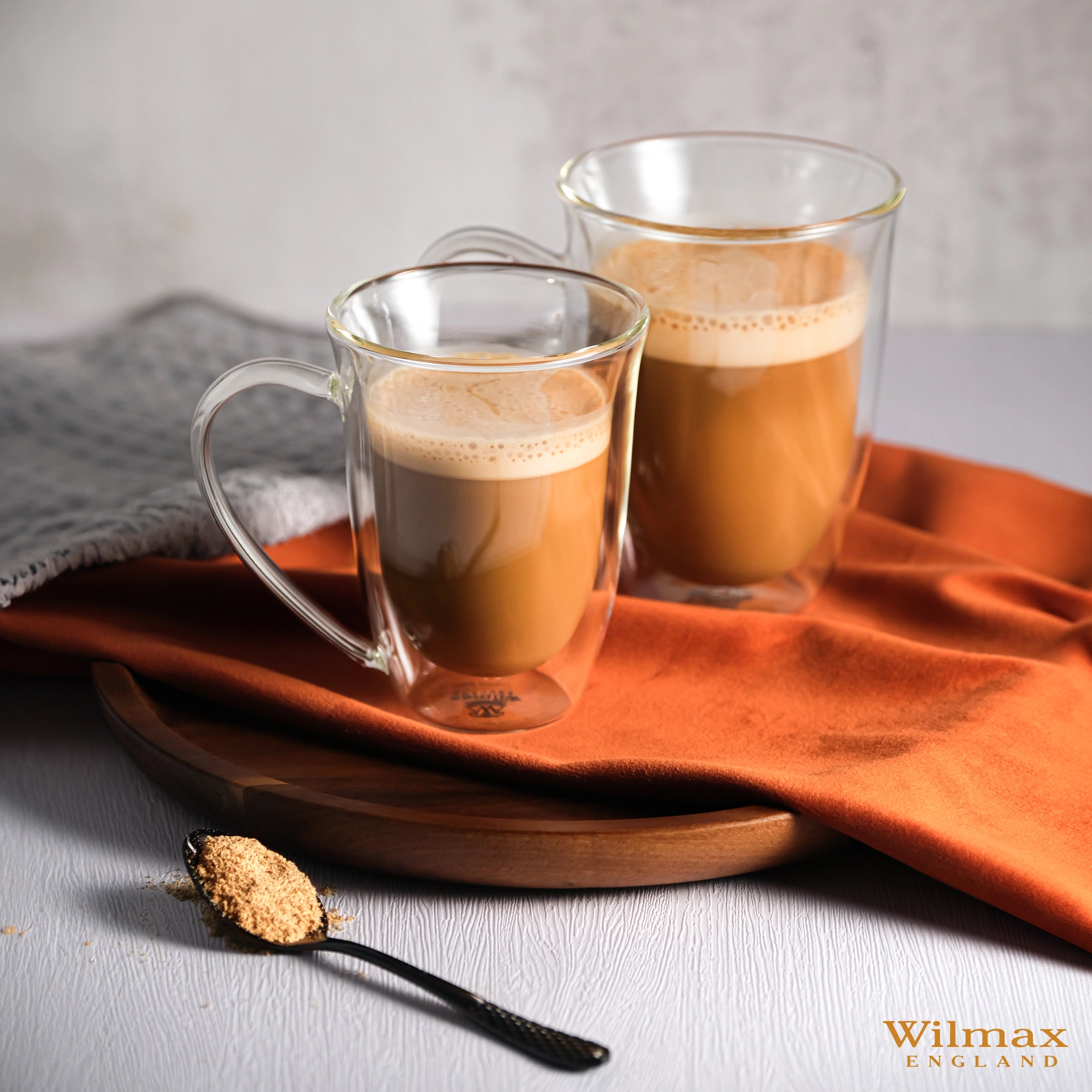 Wilmax Doppelwandiger Becher 400 ml 4er-Set Transparent