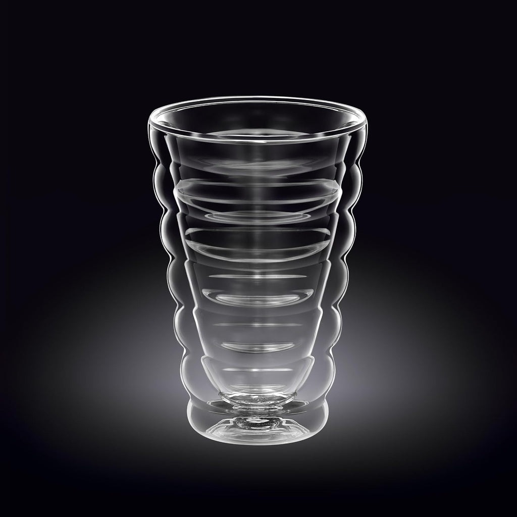 Wilmax Doppelwandiger Thermobecher 300 ml 4er-Set Transparent