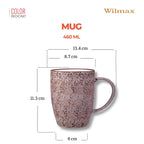 Wilmax Becher 460 ml Lavendel aus Porzellan