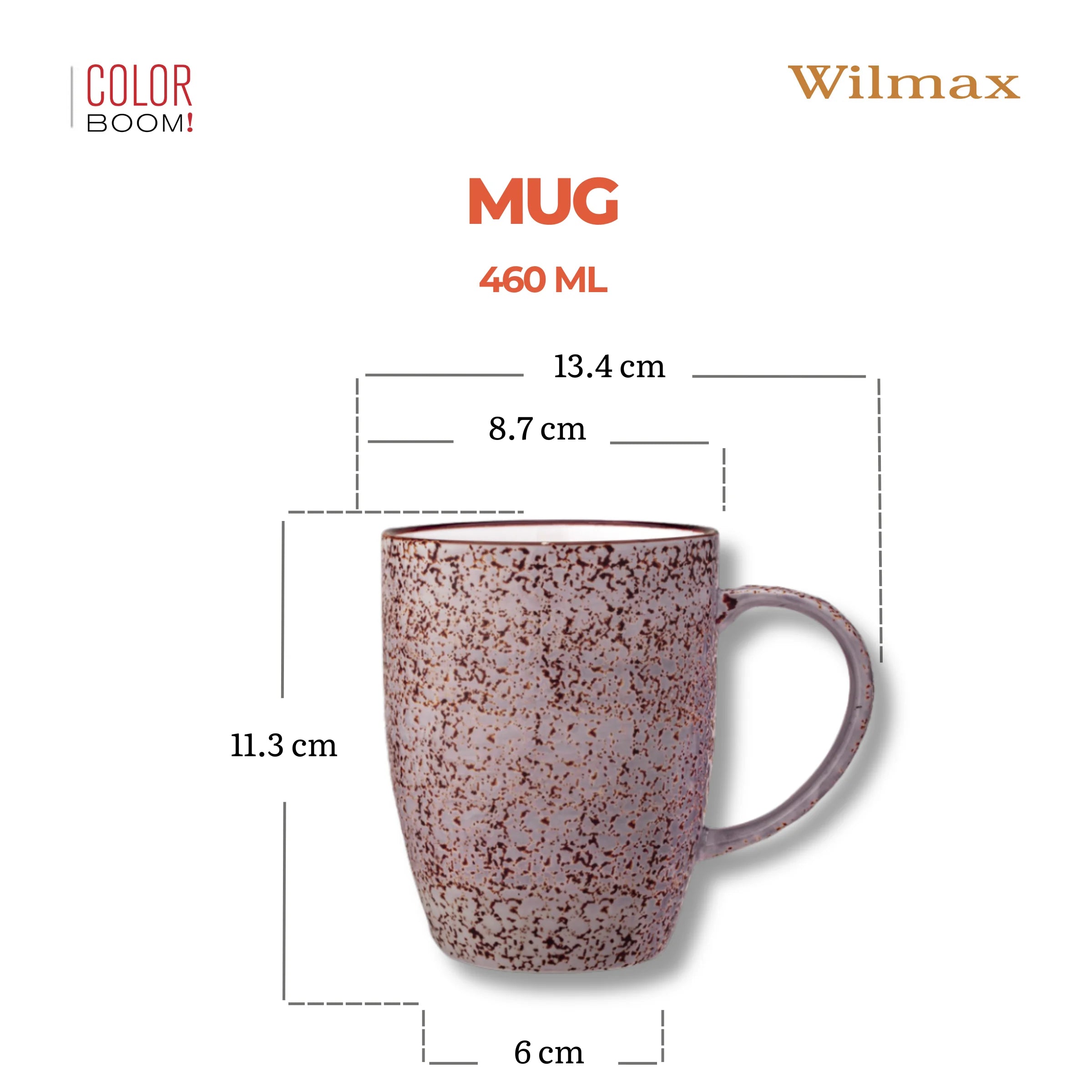 Wilmax Becher 460 ml Lavendel aus Porzellan