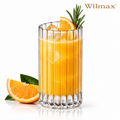 Wilmax Geriffeltes Glas 300 ml Transparent aus Borosilikatglas