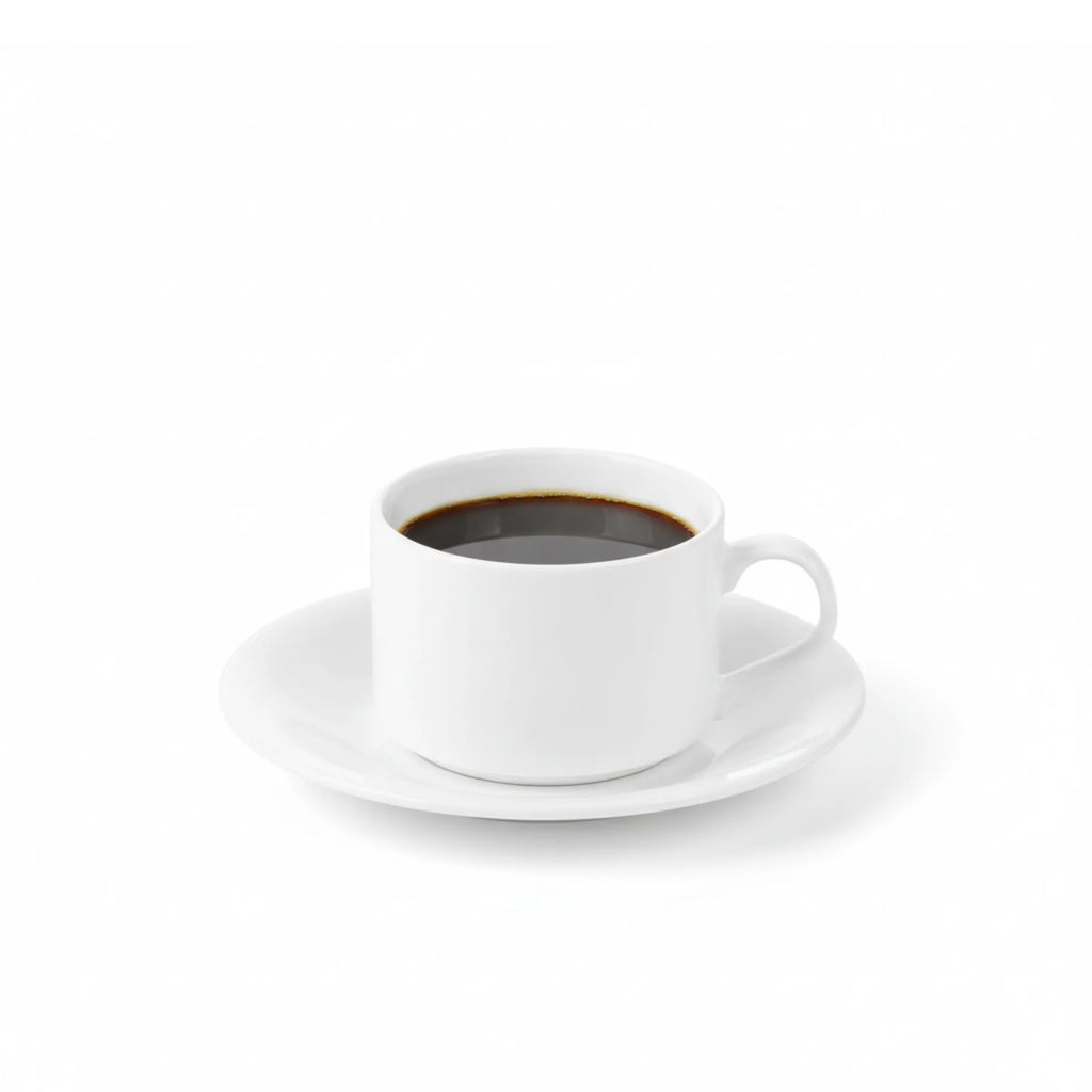 Wilmax Tasse mit Untertassen 160 ml 2er-Set Weiß aus Porzellan