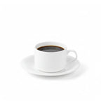 Wilmax Tasse mit Untertassen 160 ml 2er-Set Weiß aus Porzellan