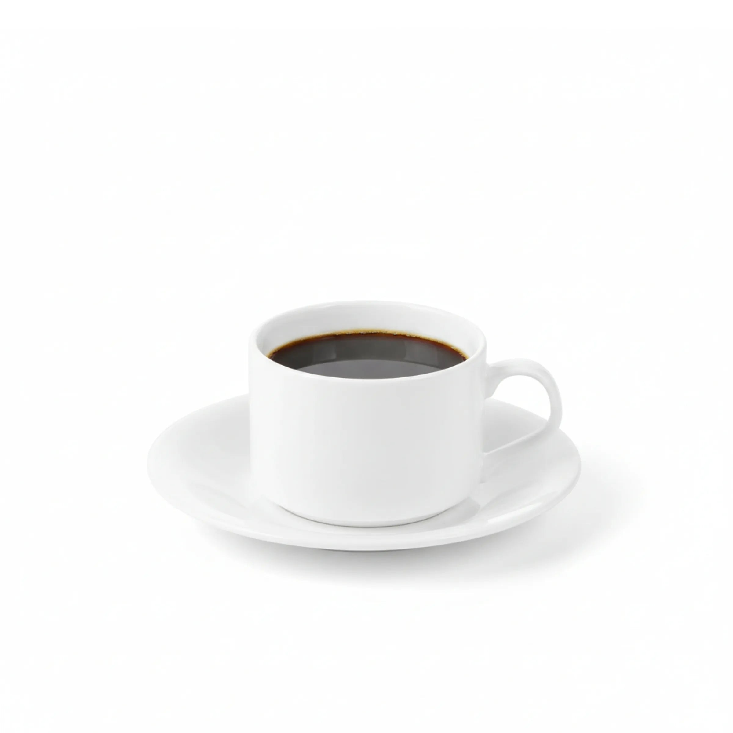 Wilmax Tasse mit Untertassen 160 ml 2er-Set Weiß aus Porzellan