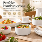 Wilmax Schale 630 ml 13 cm Weiß aus Porzellan