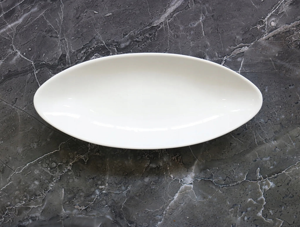 Wilmax Servierplatte 40 cm Weiß aus Porzellan