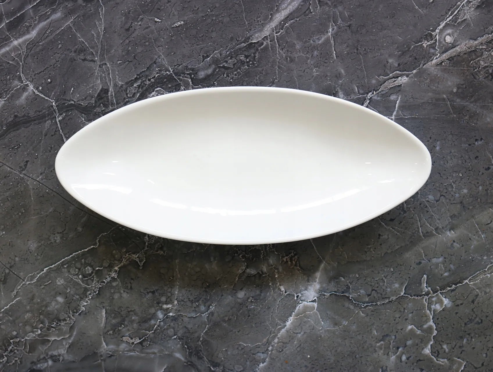 Wilmax Servierplatte 40 cm Weiß aus Porzellan