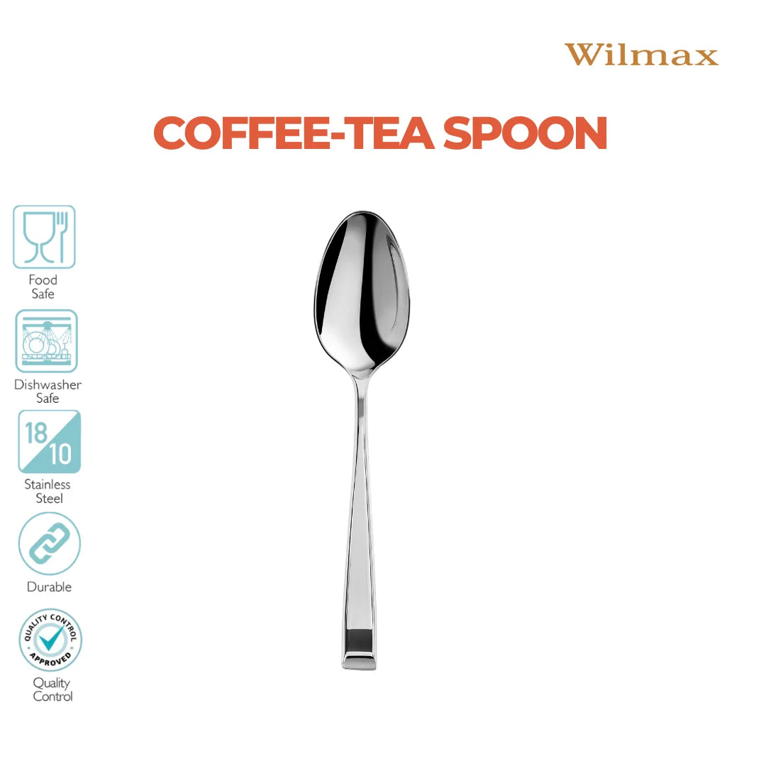 Wilmax Teelöffel 14 cm Silber aus Edelstahl