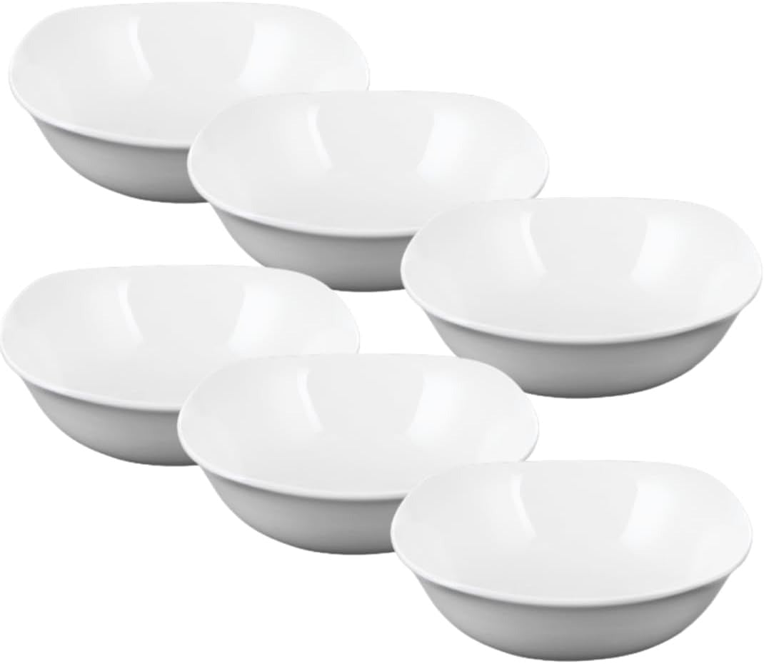 Wilmax Schale 345 ml 14,5 × 14,5 cm 6er-Set Weiß aus Porzellan