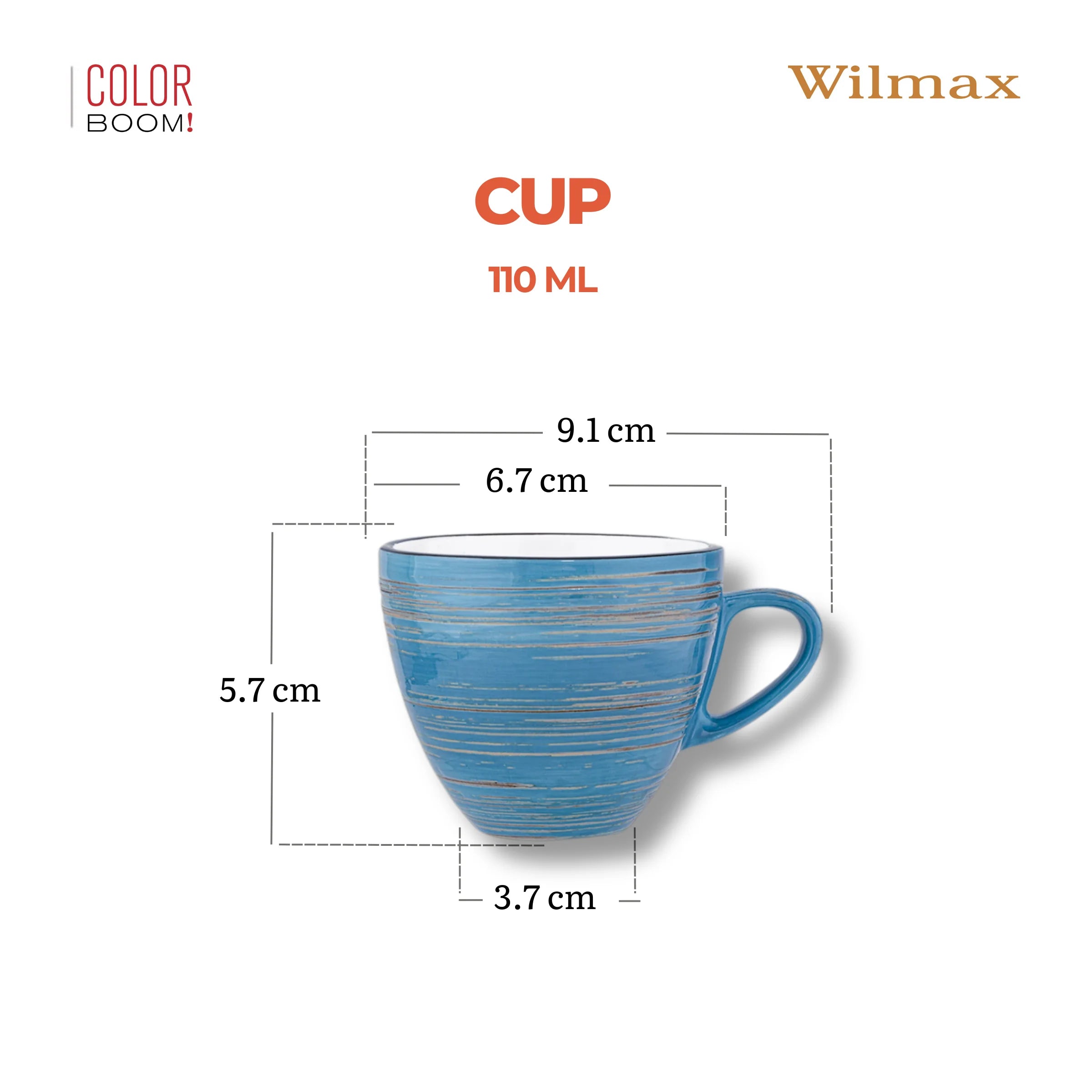 Wilmax Espressotasse 110 ml Blau aus Porzellan