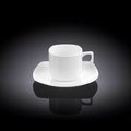 Wilmax Kaffee- und Teetassen mit Untertassen 90 ml 6er Set WL-993041/6C