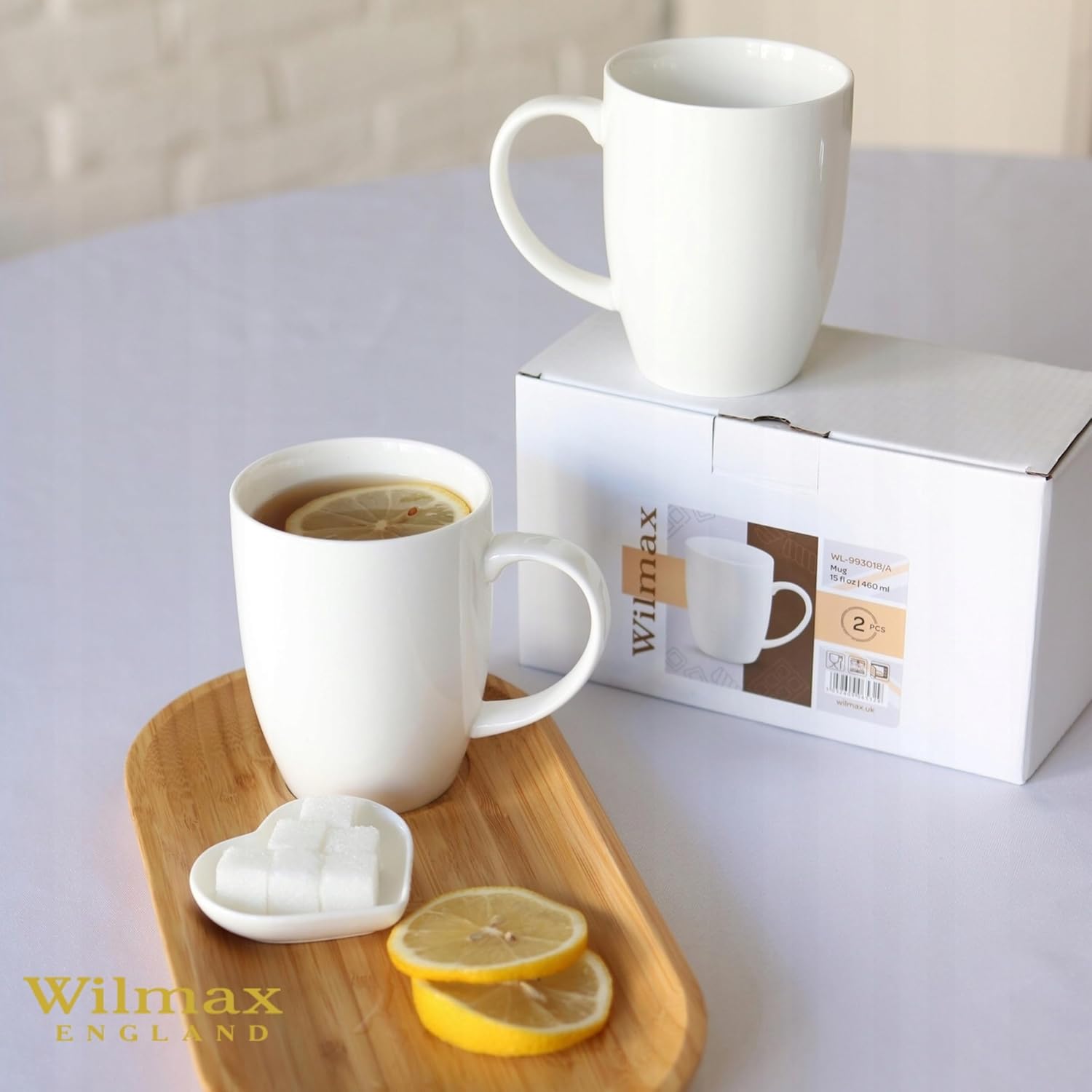 Wilmax Tasse 460 ml Weiß aus Porzellan