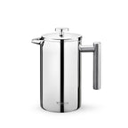 Wilmax Doppelwandige French Press 1000 ml Silber aus Edelstahl
